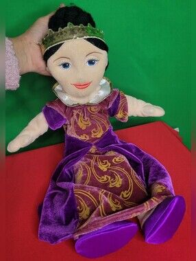 Rare Vtg The Puppet Company Story Tellers Queen Hand Puppet Plush Princess Doll